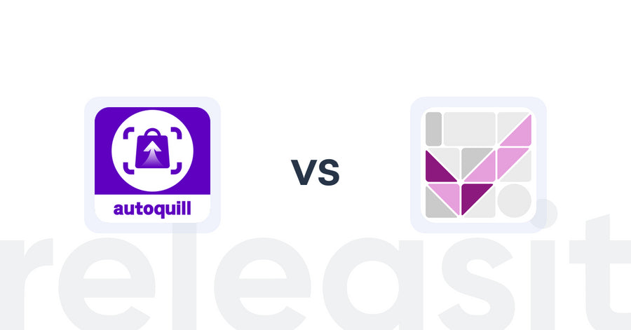 Shopify Upsell and Cross-Sell Apps: AI agent Upsell ‑ autoquill vs. レコメンド .amp