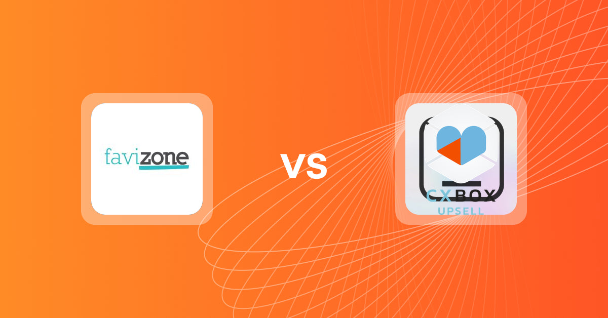 Shopify Upsell and Cross-sell Apps: Favizone: upsell & cross‑sell vs CXBOX